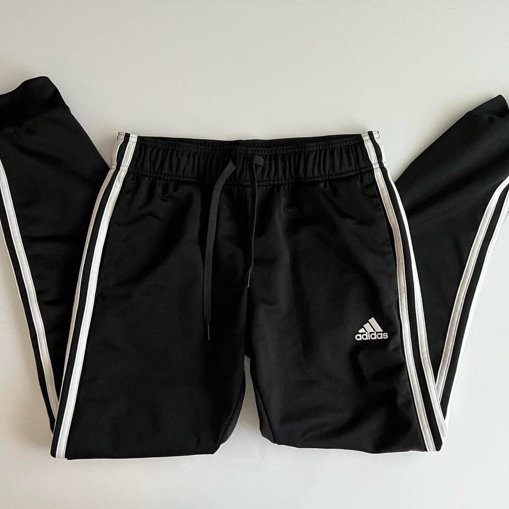 Adidas black track pants, size small